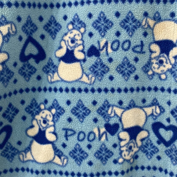 Vintage Disney Winnie the Pooh Button up Warm Pyjama  Fleece size M - Picture 3 of 9